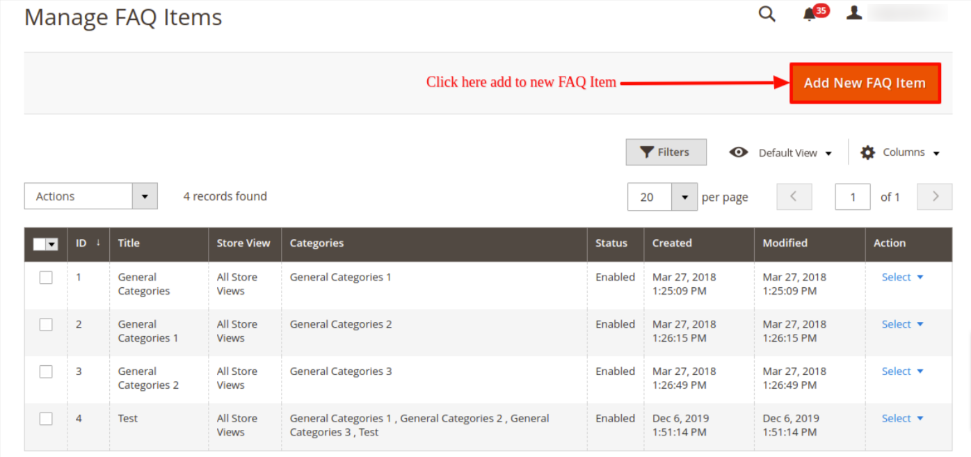 Advance FAQ - add faq item