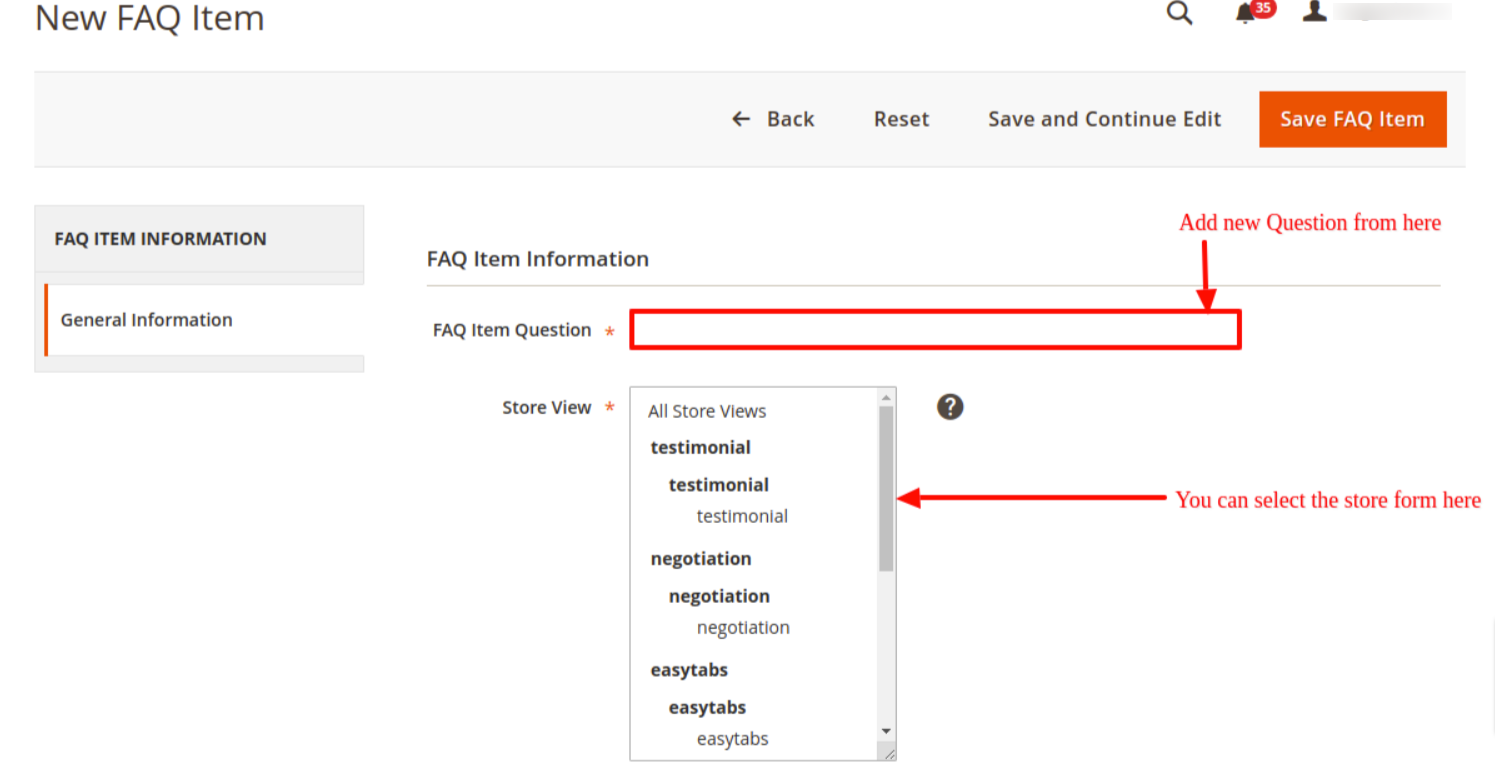 Advance FAQ - add new faq items and questions