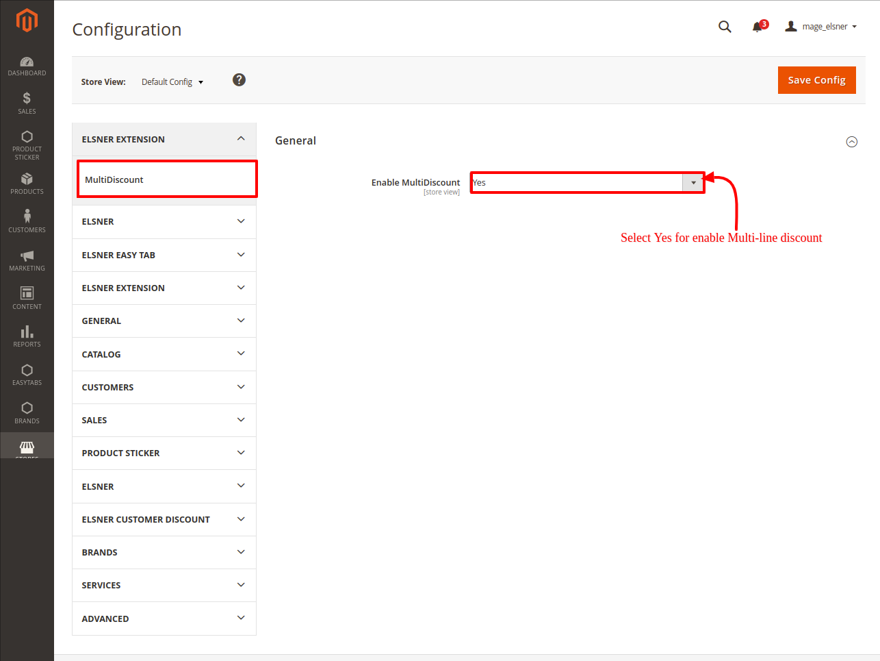 Multiline Discount - change configuration