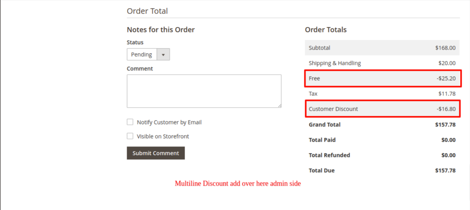 Multiline Discount - discount add admin side