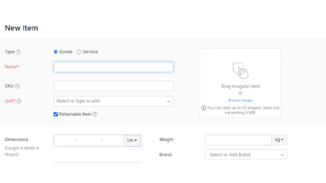 Zoho Inventory and Magento 2 Connector - zoho add new item