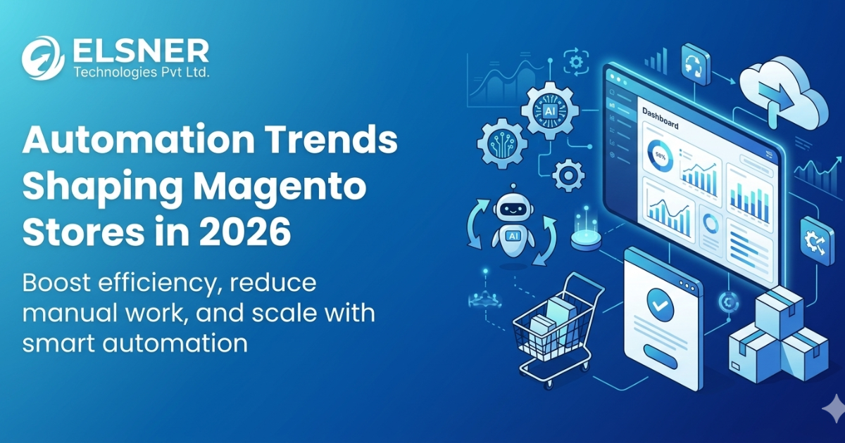 Automation trends shaping Magento stores in 2026 with AI, analytics dashboard, and eCommerce workflow optimization