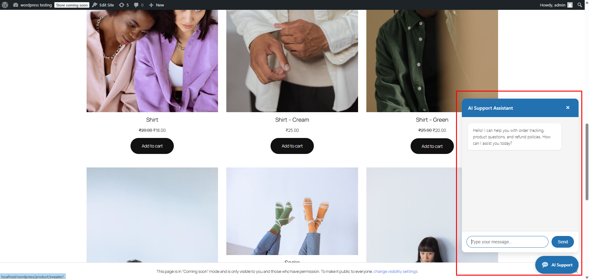 AI Support Assistant for customers