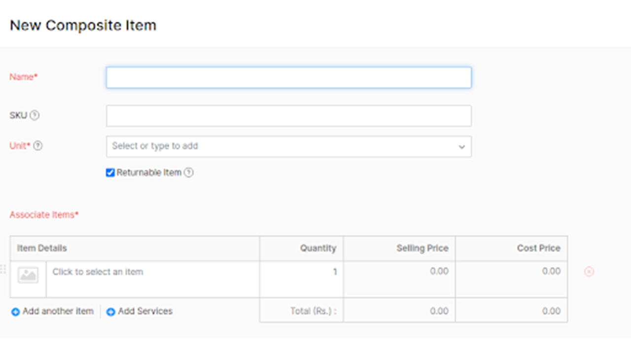 Zoho Inventory and Magento 2 Connector - zoho new composite item
