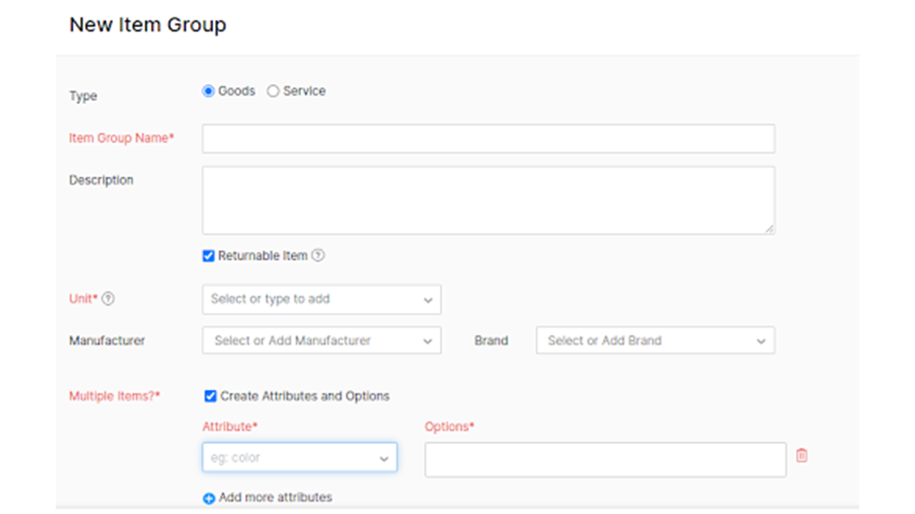 Zoho Inventory and Magento 2 Connector - zoho new item group